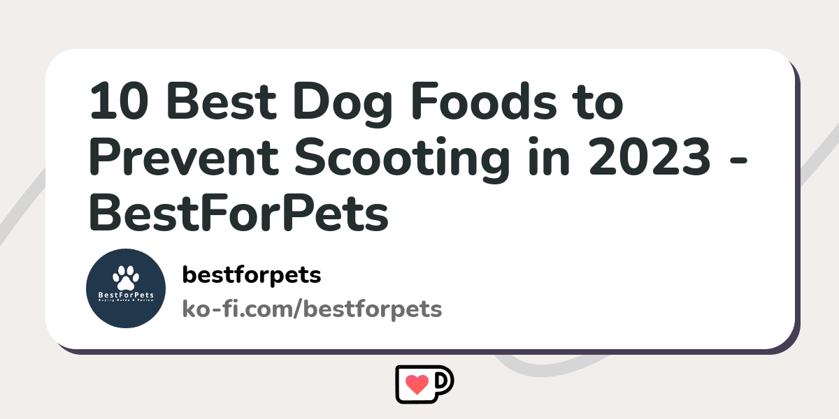 Best dog food to best sale prevent scooting