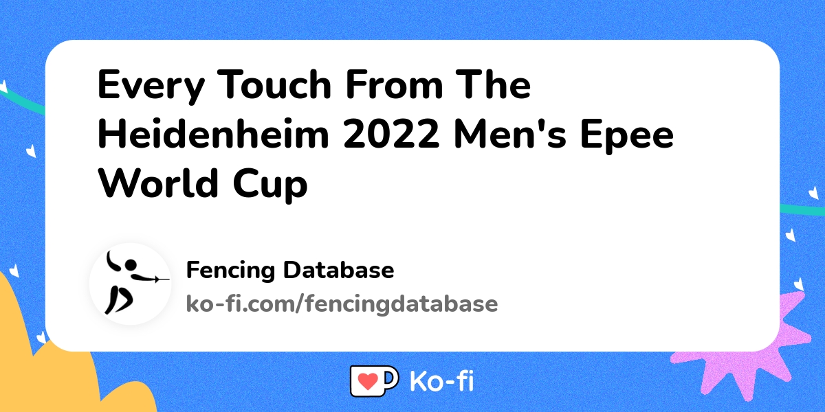 Every Touch From The Heidenheim 2022 Men's Epee World Cup Kofi ️