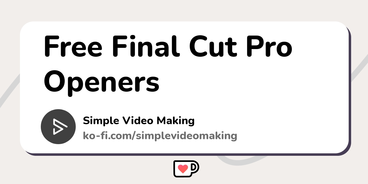 free final cut pro openers