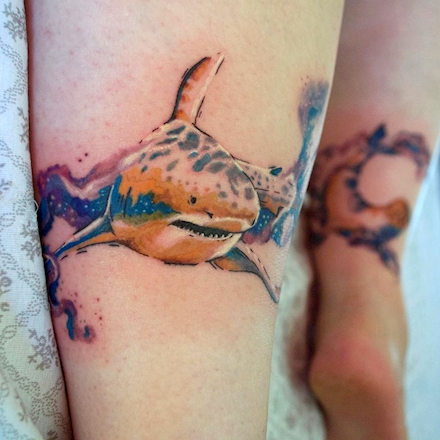 Sea lion & the shark tattoo