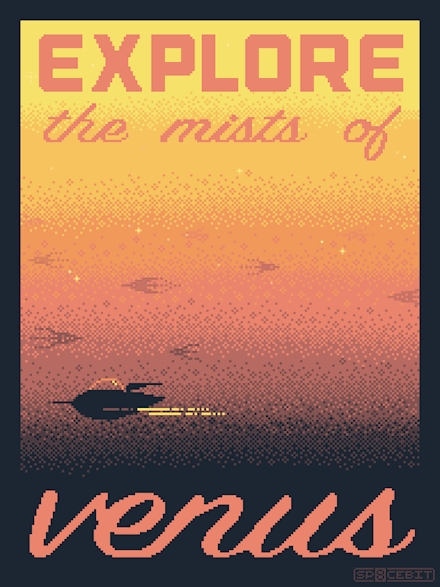 VENUS Space Tourism Travel Poster