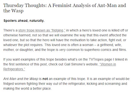 A Feminist Analysis of Ant-Man and the Wasp