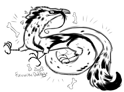 Ko-Fi Doodle - Bearded Vulture Dragon