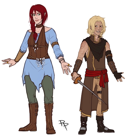 Myrri & Edryss - D&D Druid & Rogue
