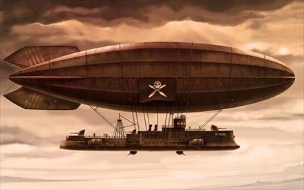 Steampunk zeppelin