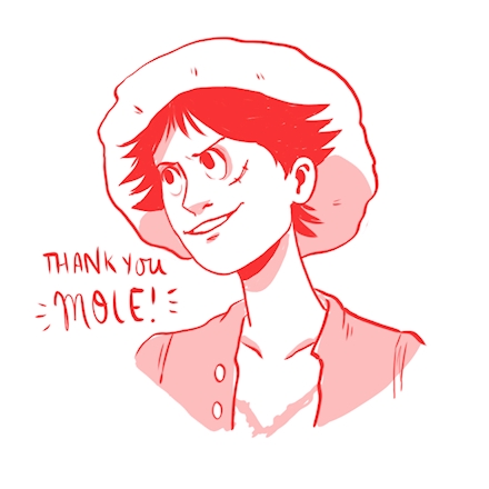 luffy for mole – thank you so much!