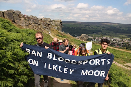 Grouse shooting protest on Ilkley Moor