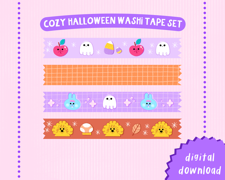 Halloween Pink Washi Tape