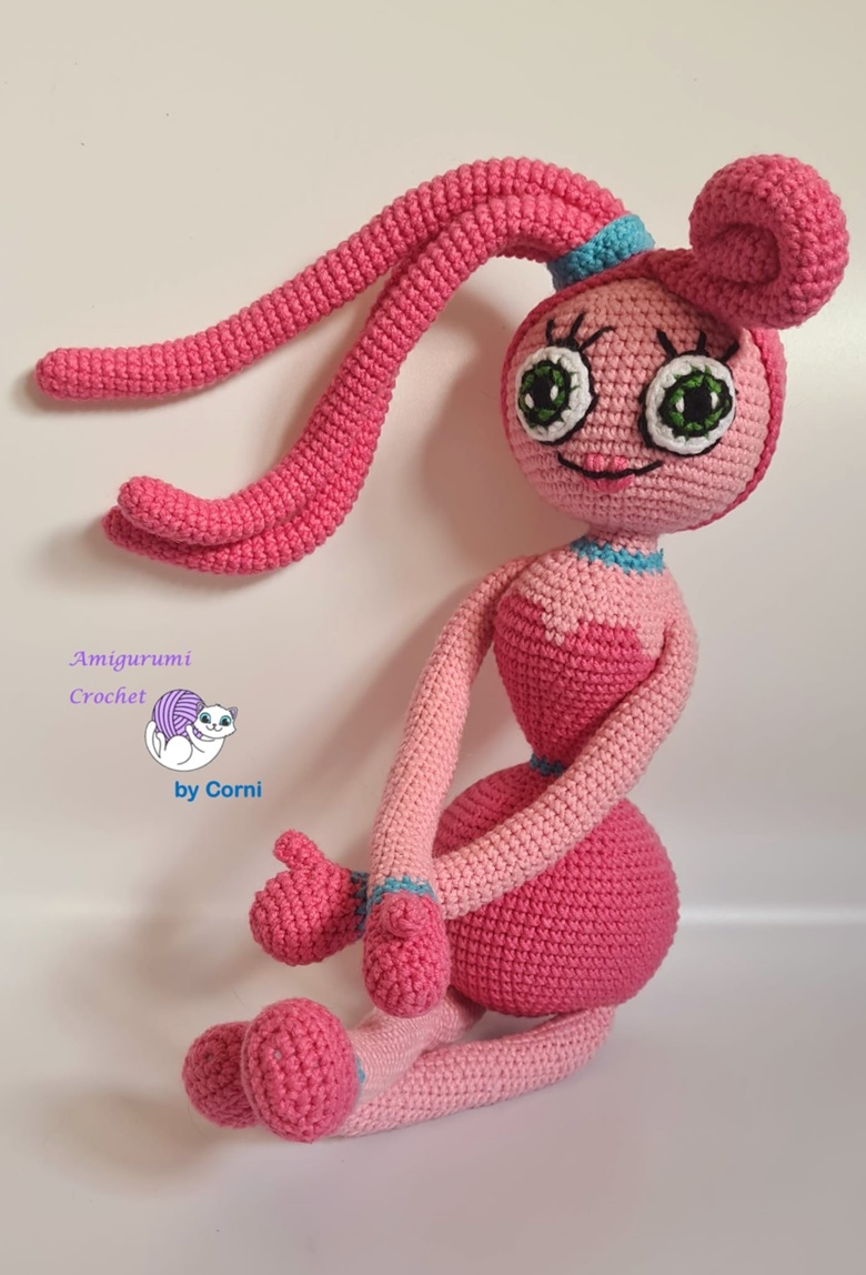 Crochet Mommy Long Legs Amigurumi Finished Doll Poppy 