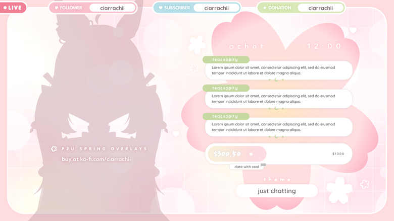Free] Cute Just Chatting Overlay - Minyue's Ko-fi Shop - Ko-fi ❤️ Where  creators get support from fans through donations, memberships, shop sales  and more! The original 'Buy Me a Coffee' Page.