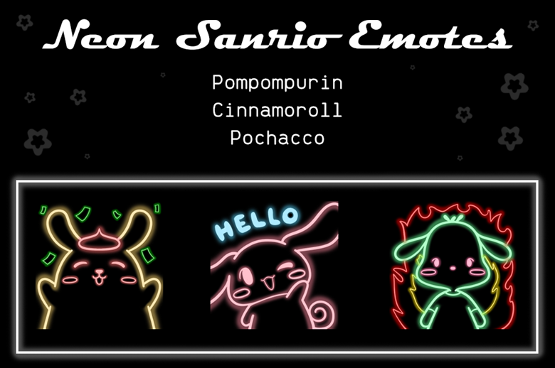 Neon Sanrio Emotes Mystienas Ko Fi Shop Ko Fi ️ Where Creators Get