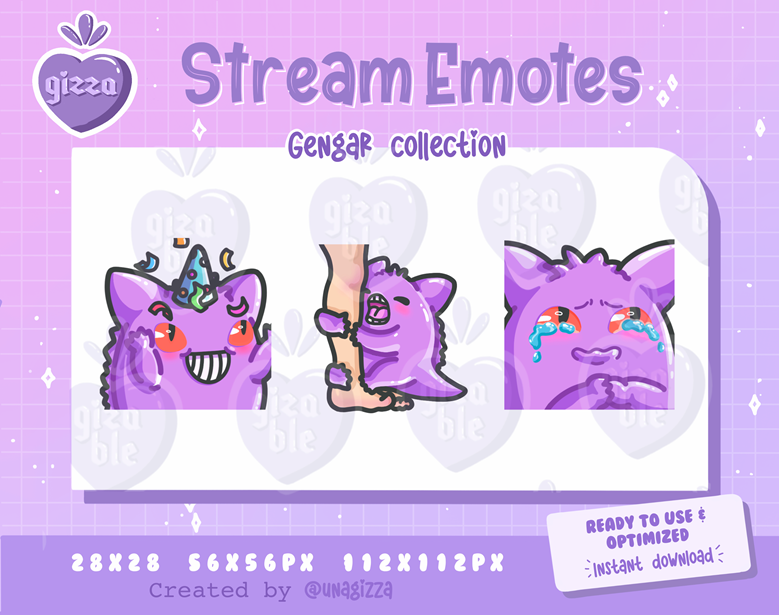 Pack Emotes Gengar - G I Z Z Λ's Ko-fi Shop - Ko-fi ️ Where creators ...