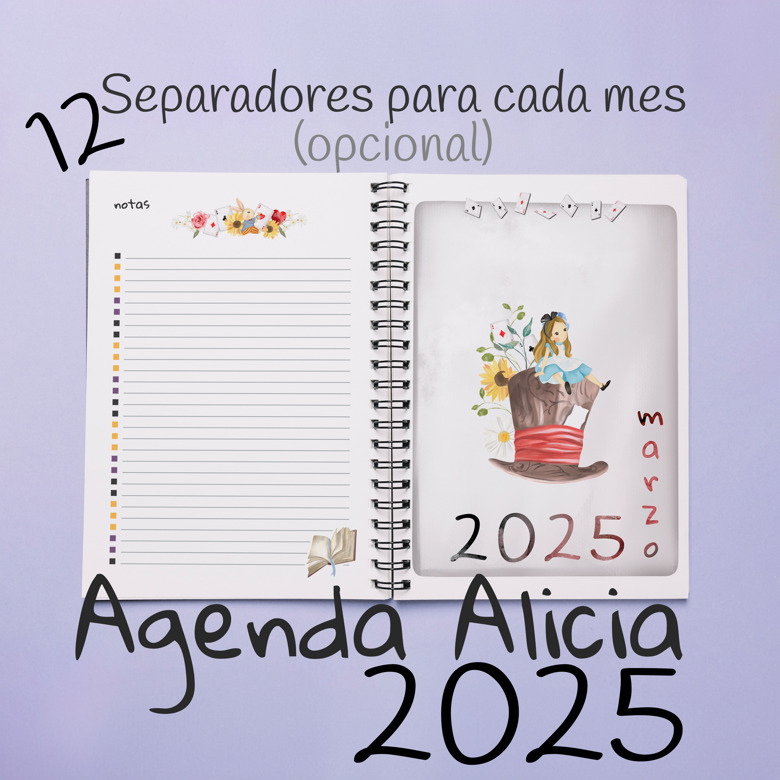 Agenda 2025 Alicia Para Imprimir Alta Calidad (Miembros) - Arteconlili ...