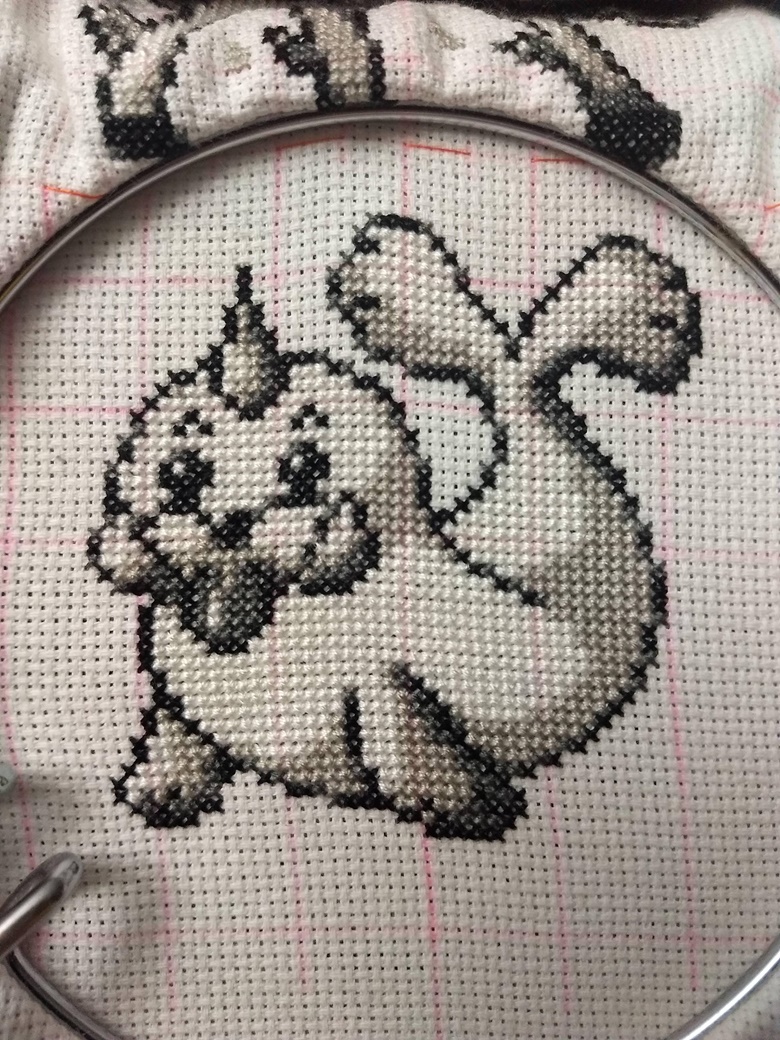 Mew & Mewtwo Pokemon Cross Stitch PDF Pattern 