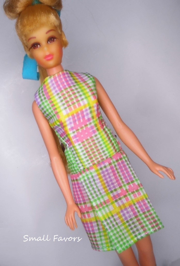 Francie OOAK classic rainbow mini plaid midi dress pleat desss - Small ...