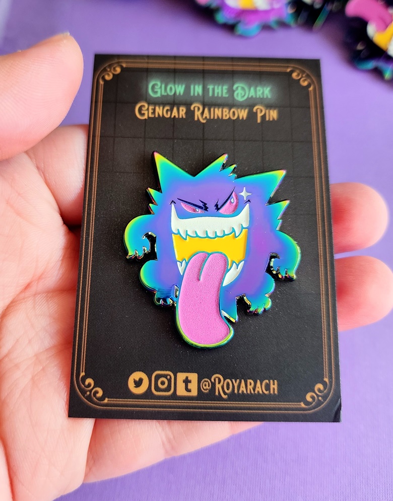 Pokemon Center Glow in the Dark Pins Collection - One Random