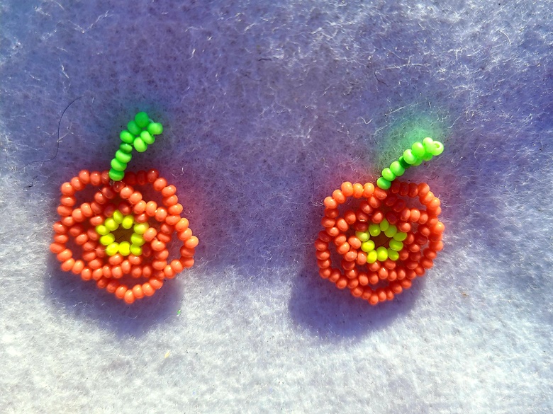 Handmade Neon Beaded Flower Earrings Orange Uli Ks Ko Fi Shop Ko Fi ️ Where Creators Get 2649