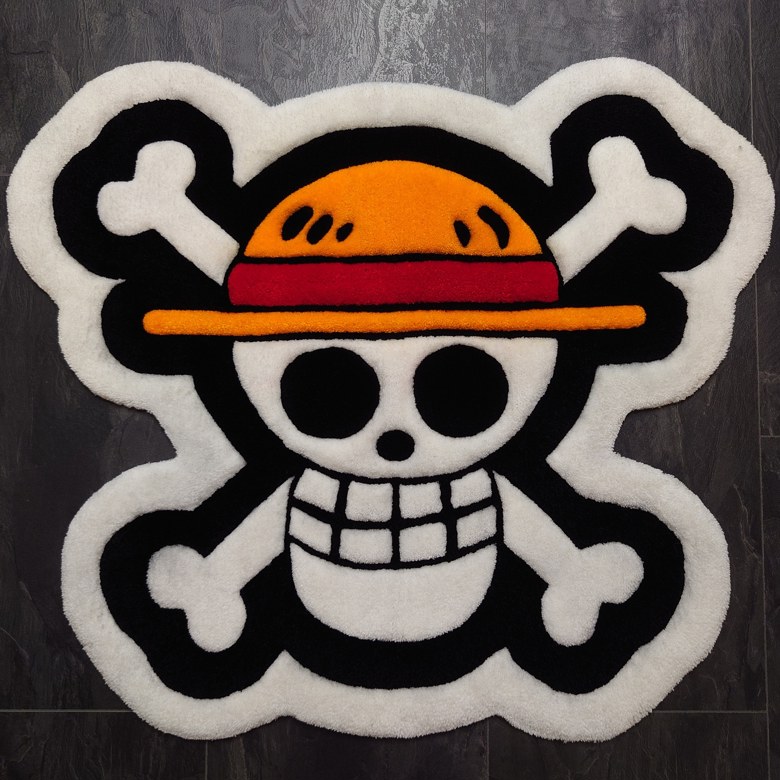 One Piece Jolly Roger Rug - DGRugz080's Ko-fi Shop