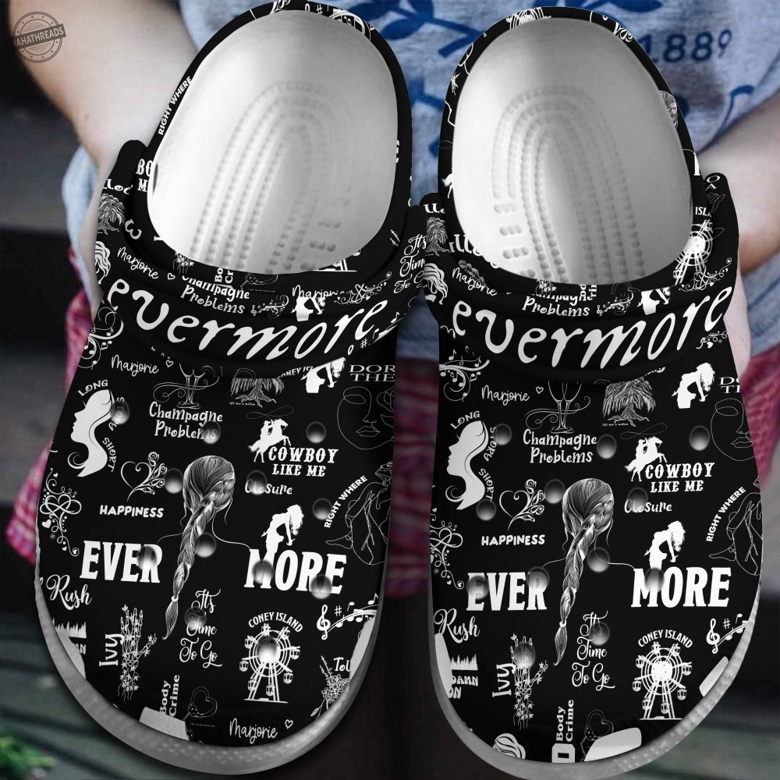 Taylor Swift Music Evermore Crocs Crocband Clogs Shoes Comfortable For ...