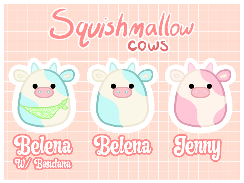 Pink Cow Squishmallow Sticker – HappyPlanGirls Designs