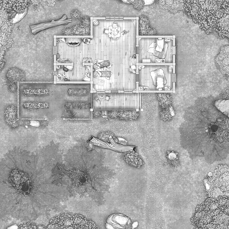 Abandoned Cottage - DnD Map - Maky The DM's Ko-fi Shop - Ko-fi ️ Where ...