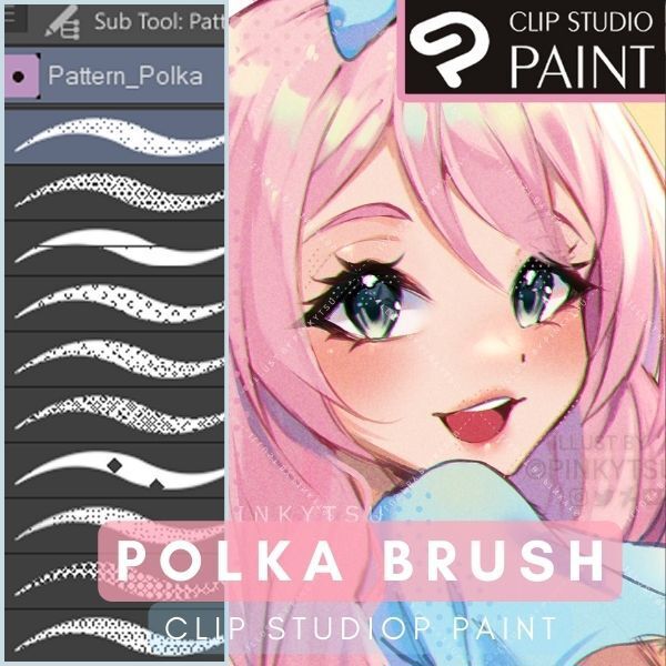 CSP Pattern Brushes / Polka dot - Pinkytsu's Ko-fi Shop - Ko-fi ️ Where ...