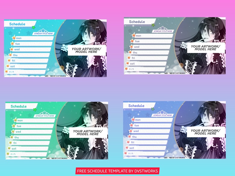 Virtual Youtuber Schedule Template Dvstworkss Ko Fi Shop Ko Fi ️ Where Creators Get Support 3497