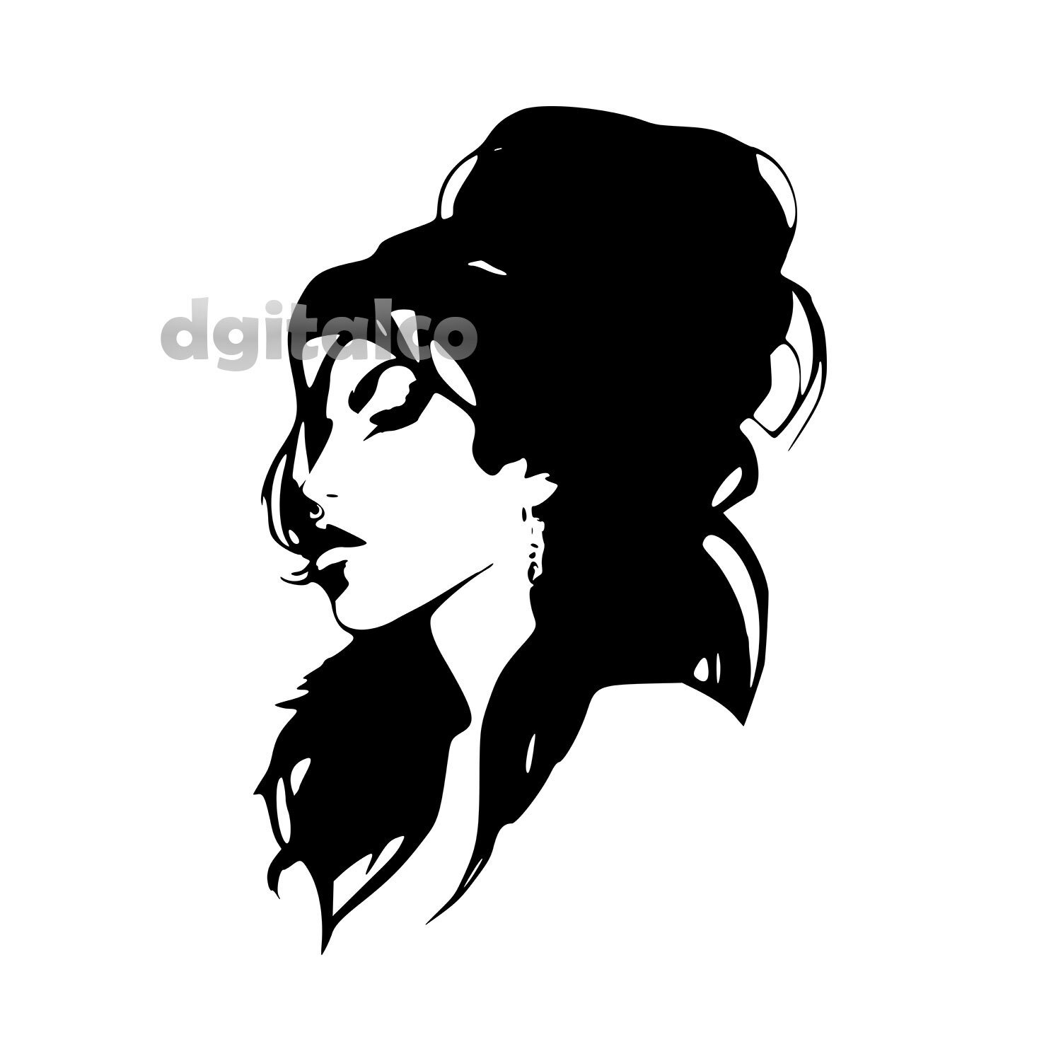 Amy Winehouse Portrait Vector Graphic - Comprehensive Package - Vector ...