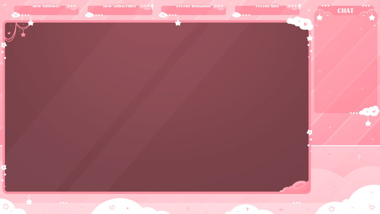 F2U Cloudy Pink Overlay Package - Fullscreen Overlays, 4 Screens, 66 ...