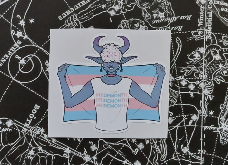 Pri-DEMON-th Sticker - Adrian's Ko-fi Shop