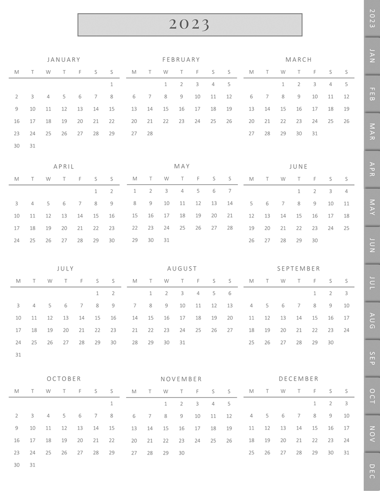 2023 Monthly Planner - With Yearly Page and Hyperlinks - LikasDigitals ...