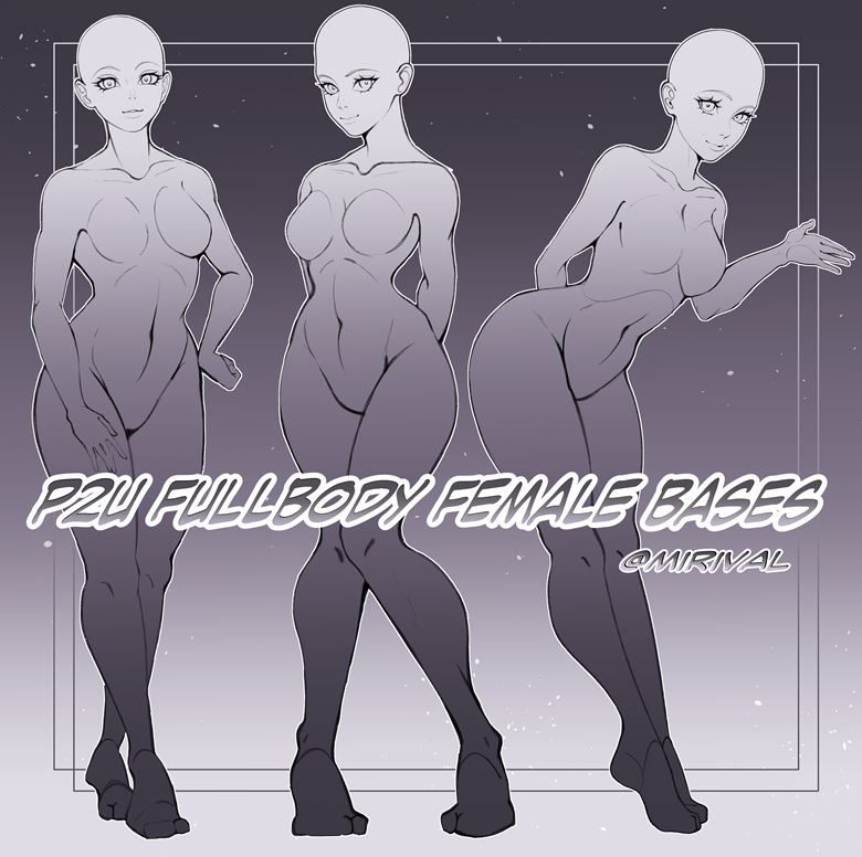P2U Anime Female Base: Head to Hips [from Anime Base Set #52]