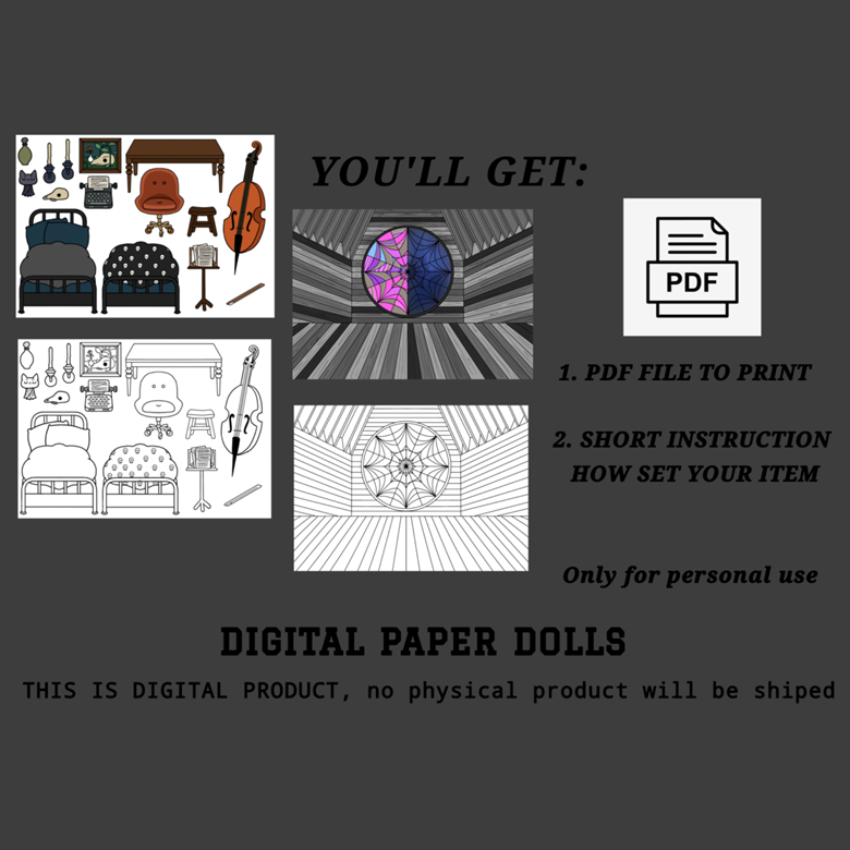 Toca Boca Paper Dolls Room/ Toca Boca House Room / Quiet book pages /  Printable Paper crafts - Gemini Moon Art's Ko-fi Shop