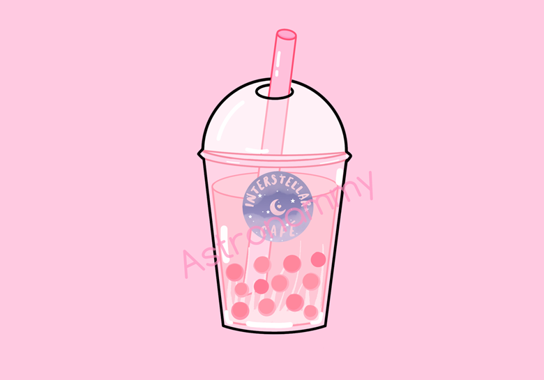 Strawberry Boba Tea - Ammi 曇り☁️ Envtuber's Ko-fi Shop - Ko-fi ️ Where 