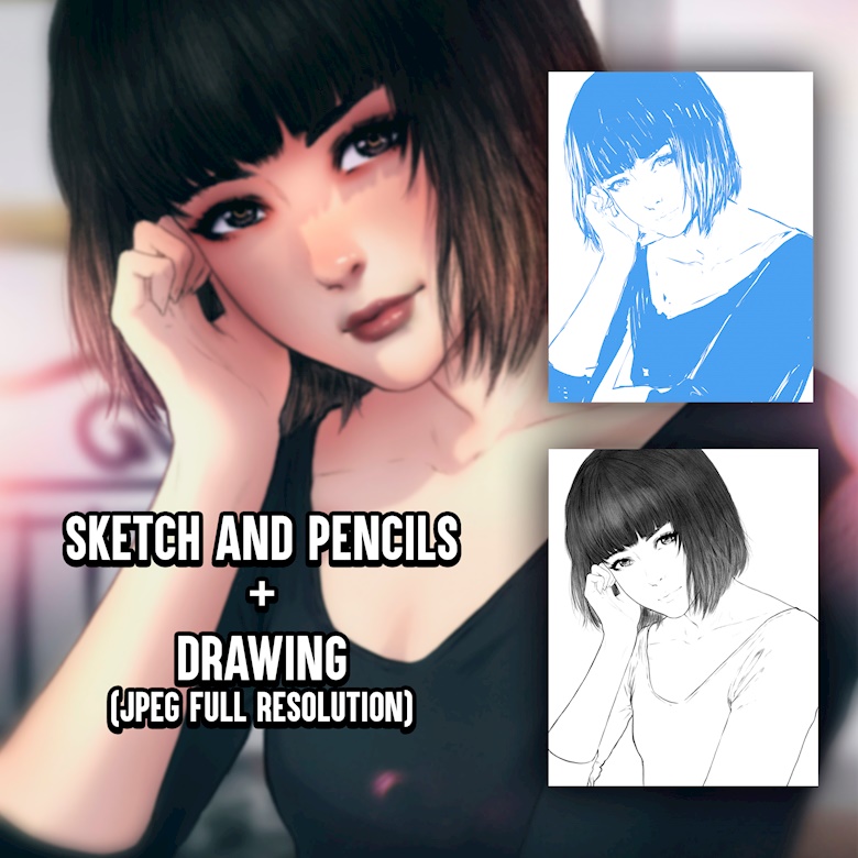 Sketch and Pencils + Drawing (JPEG full resolution) - ━Clau's Ko-fi ...