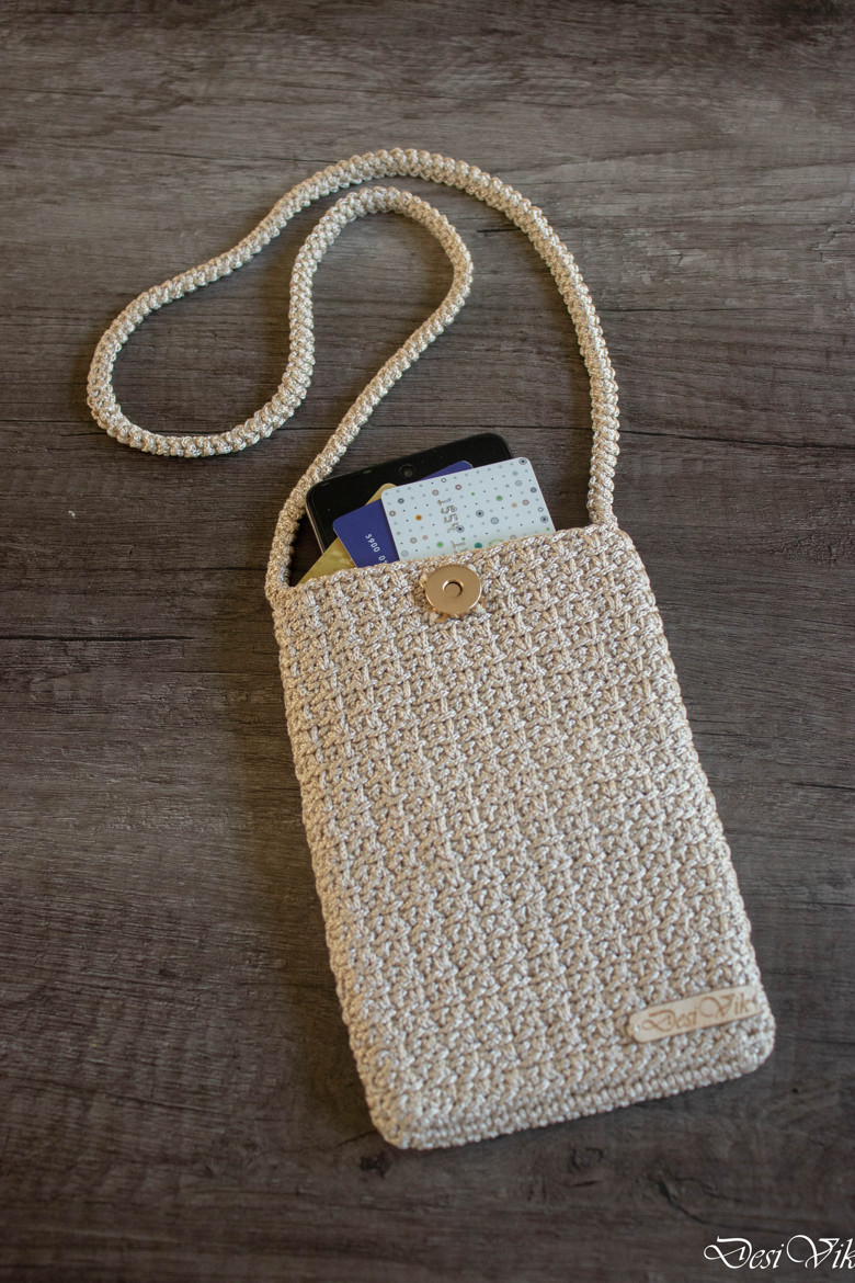 Crochet phone bag Lima - DesiVik.crochet 's Ko-fi Shop - Ko-fi ️ Where ...
