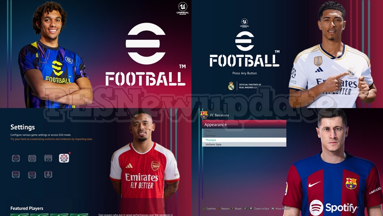 PES 2021 Menu eFootball 2023 Light Blue by PESNewupdate ~