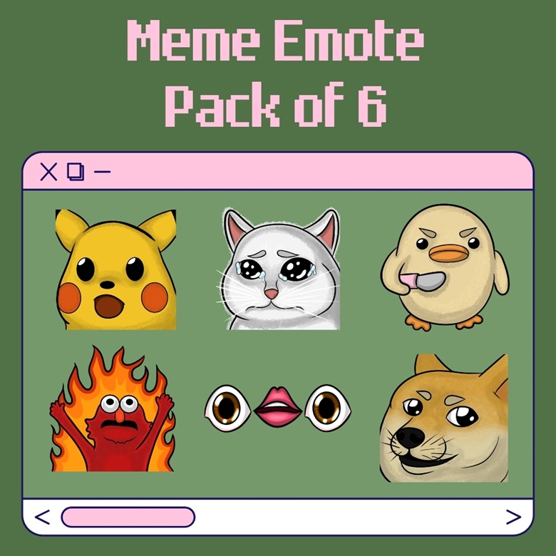 Funny Cat Faces Meme Emote Collection Twitch & Discord 