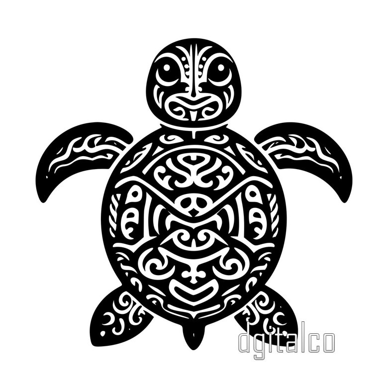 Vector Baby Turtle in Maori Art - Instant Download Zip - D.Gi.Talco's ...