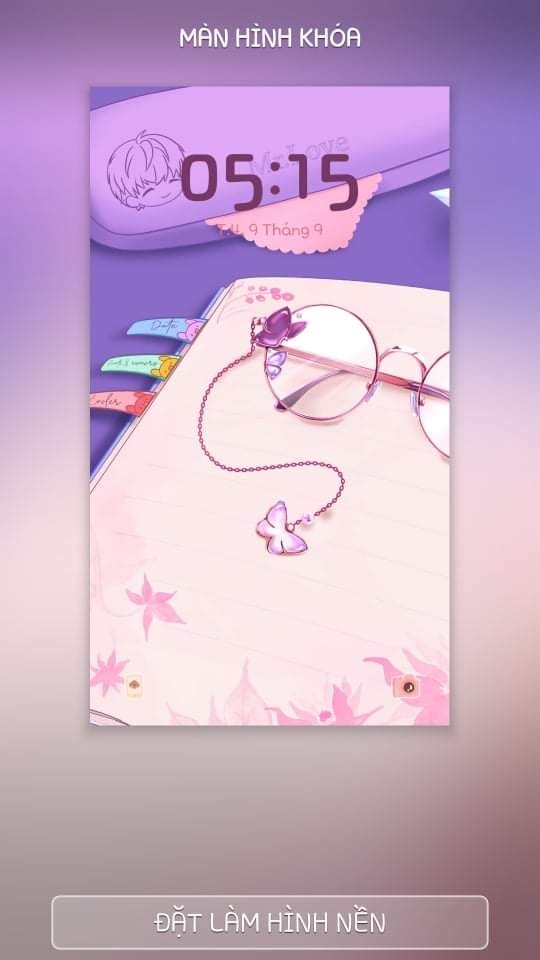 Mobile Wallpaper- Stationeries Purple theme - Yuuki_Ichigo's Ko-fi ...