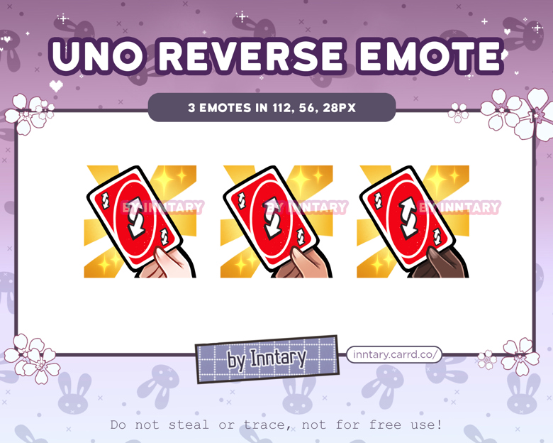 Uno Reverse Card Emote BASES - Emphy's Ko-fi Shop