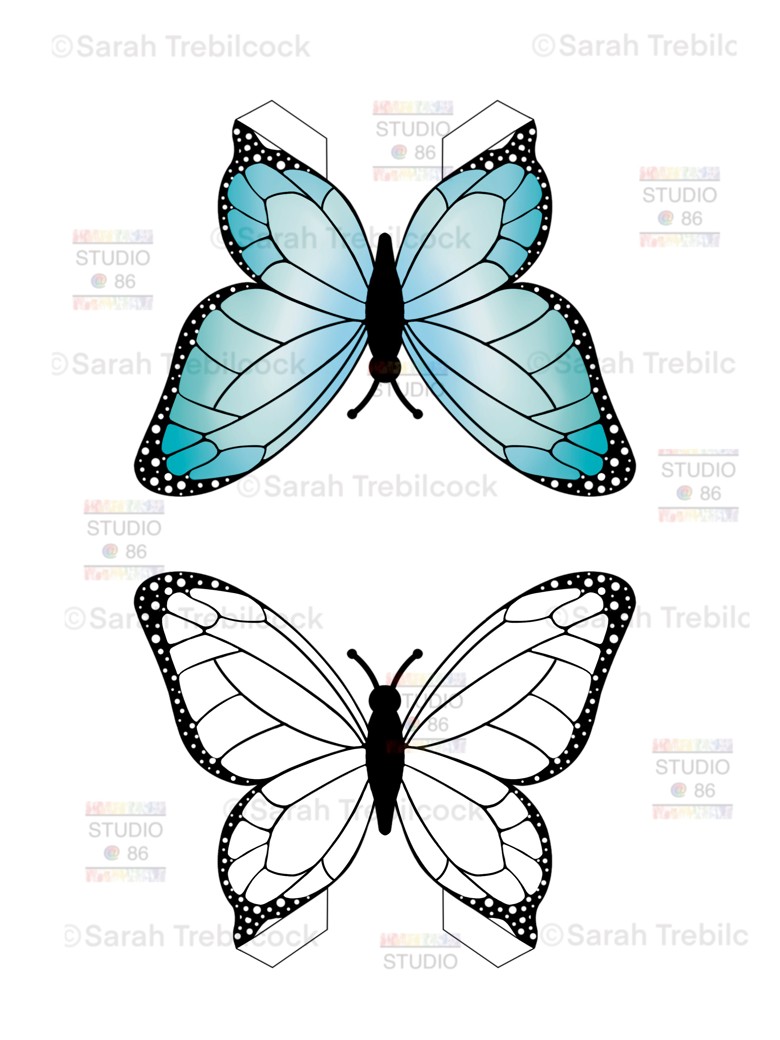 Large Pop up Butterfly PDF - Sarah Trebilcock ’s Ko-fi Shop - Ko-fi ️