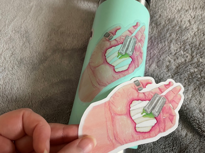 Acidic Hand - Single Clear Sticker - TundraKatieBean's Ko-fi Shop - Ko ...