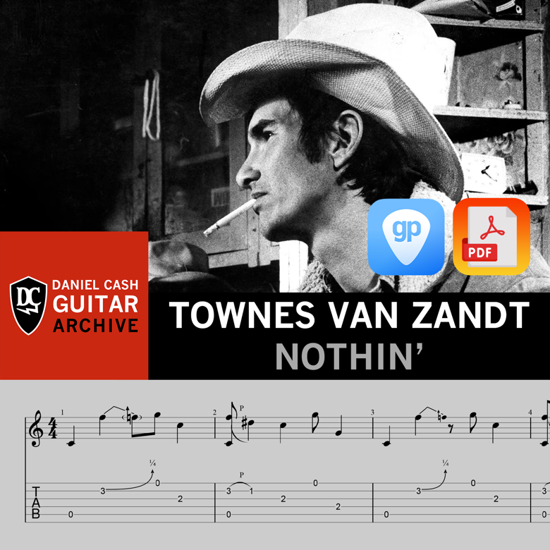 Townes Van Zandt - Nothin' (Guitar Transcription) [Guitar Pro + PDF ...