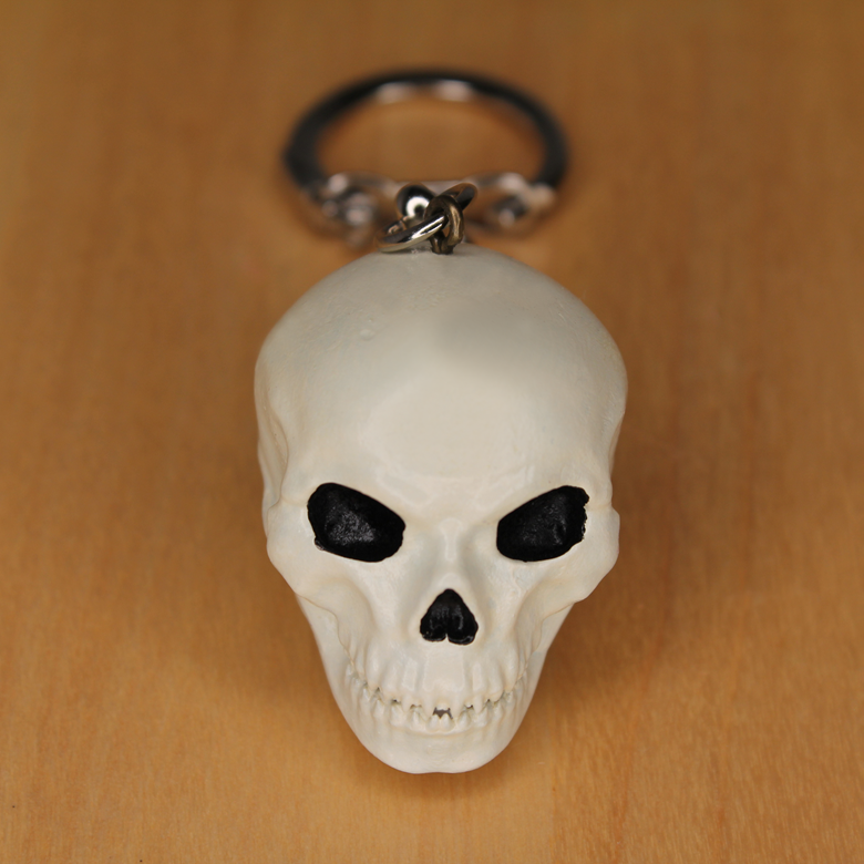 Shopuspro Skull Keychain Skull Head with Clip Metal Keychain with