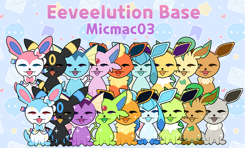 Eeveelutions Bases (+34 add-ons) - BloomingHead's Ko-fi Shop - Ko