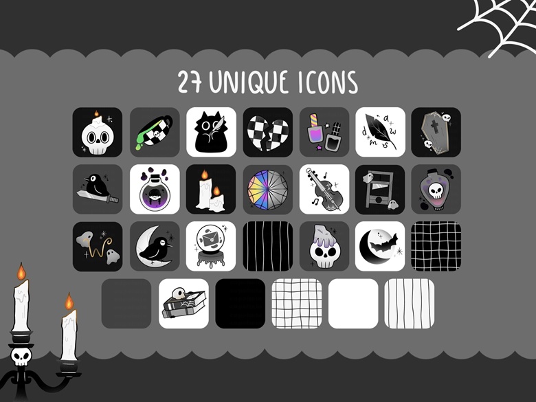 Buy App Icons Christmas Nightmare Halloween Themed iPhone App Pack