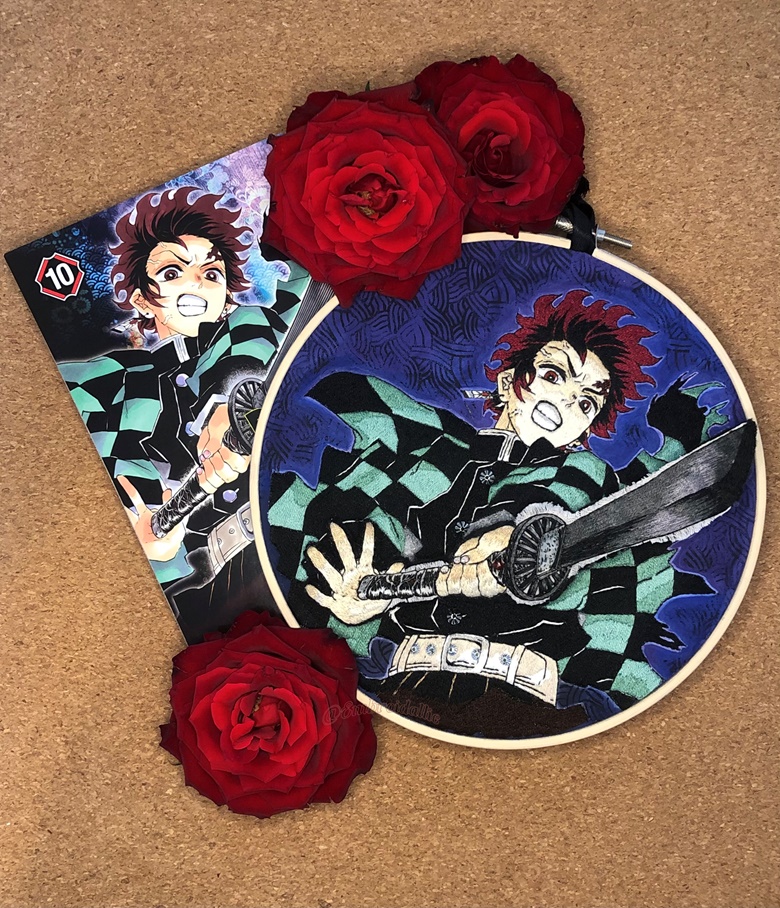 Anime Embroidery Demon Slayer Tanjiro Kamado - A.G.E Store