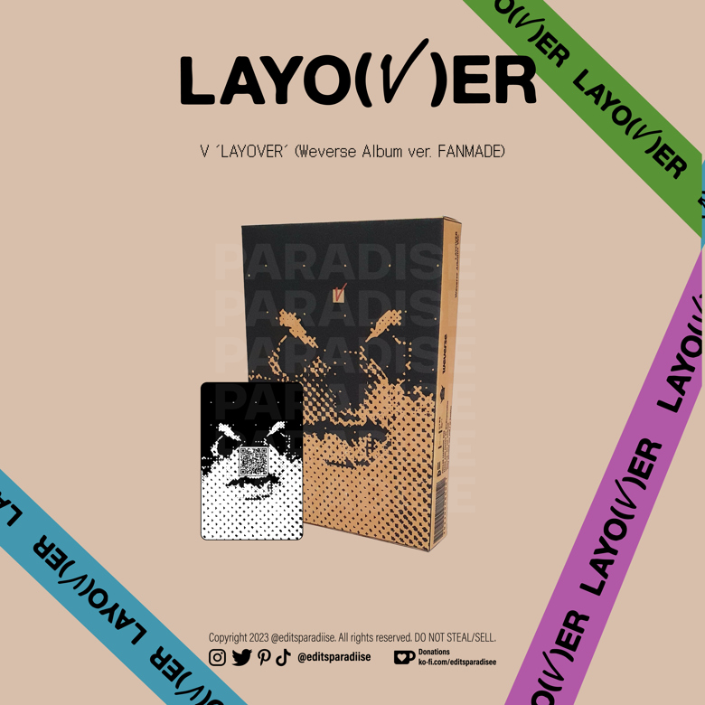 V ´LAYOVER´(Weverse Album ver. FANMADE) - Paradise's Ko-fi Shop - Ko-fi ❤️  Where creators get support from fans through donations, memberships, shop  sales and more! The original 'Buy Me a Coffee' Page.