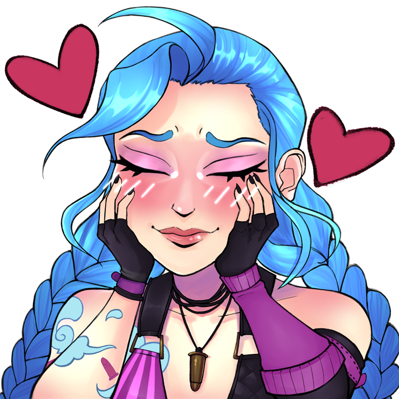 Jinx Uwu Emote - Megamilksman's Ko-fi Shop - Ko-fi ️ Where Creators Get 